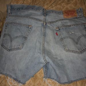 Blue jean shorts